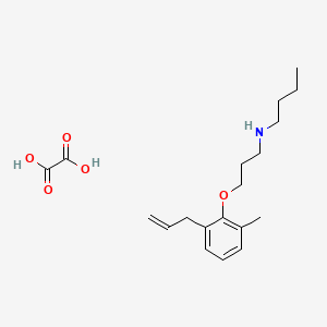 molecular formula C19H29NO5 B4000176 N-[3-(2-methyl-6-prop-2-enylphenoxy)propyl]butan-1-amine;oxalic acid 