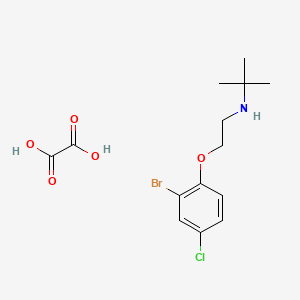 molecular formula C14H19BrClNO5 B4000231 N-[2-(2-bromo-4-chlorophenoxy)ethyl]-2-methylpropan-2-amine;oxalic acid 
