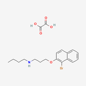 molecular formula C19H24BrNO5 B4000241 N-[3-(1-bromonaphthalen-2-yl)oxypropyl]butan-1-amine;oxalic acid 