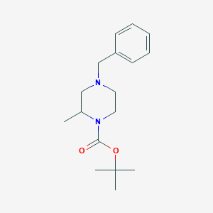 molecular formula C17H26N2O2 B040003 Tert-butyl 4-benzyl-2-methylpiperazine-1-carboxylate CAS No. 120737-77-1