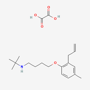 molecular formula C20H31NO5 B4000303 N-tert-butyl-4-(4-methyl-2-prop-2-enylphenoxy)butan-1-amine;oxalic acid 