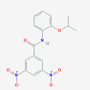 molecular formula C16H15N3O6 B400033 N-(2-ISOPROPOXYPHENYL)-3,5-DINITROBENZAMIDE 