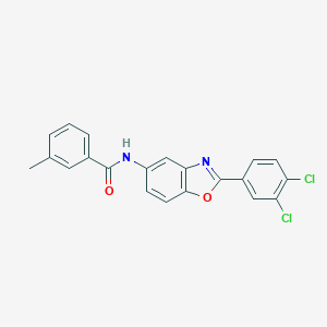 molecular formula C21H14Cl2N2O2 B400038 N-[2-(3,4-dichlorophenyl)-1,3-benzoxazol-5-yl]-3-methylbenzamide 