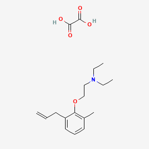 molecular formula C18H27NO5 B4000385 N,N-diethyl-2-(2-methyl-6-prop-2-enylphenoxy)ethanamine;oxalic acid 