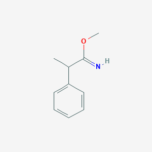 molecular formula C10H13NO B040005 Methyl 2-phenylpropanimidate CAS No. 111238-49-4