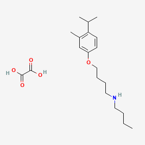 molecular formula C20H33NO5 B4000633 N-butyl-4-(3-methyl-4-propan-2-ylphenoxy)butan-1-amine;oxalic acid 