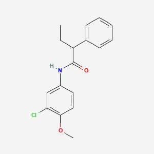 molecular formula C17H18ClNO2 B4000810 N-(3-chloro-4-methoxyphenyl)-2-phenylbutanamide 