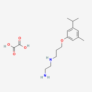 molecular formula C17H28N2O5 B4000822 N'-[3-(3-methyl-5-propan-2-ylphenoxy)propyl]ethane-1,2-diamine;oxalic acid 