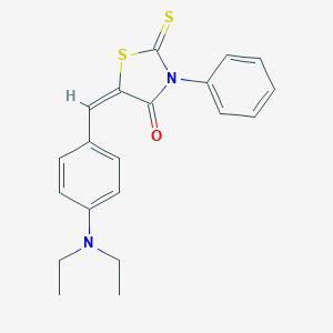 molecular formula C20H20N2OS2 B400090 (5E)-5-[[4-(diethylamino)phenyl]methylidene]-3-phenyl-2-sulfanylidene-1,3-thiazolidin-4-one 