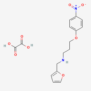 molecular formula C16H18N2O8 B4001219 N-(furan-2-ylmethyl)-3-(4-nitrophenoxy)propan-1-amine;oxalic acid 