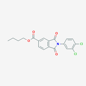 molecular formula C19H15Cl2NO4 B400233 Butyl 2-(3,4-dichlorophenyl)-1,3-dioxoisoindole-5-carboxylate 