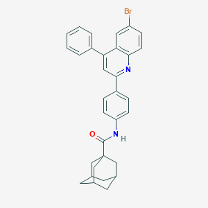 molecular formula C32H29BrN2O B400260 N-[4-(6-bromo-4-phenylquinolin-2-yl)phenyl]adamantane-1-carboxamide 
