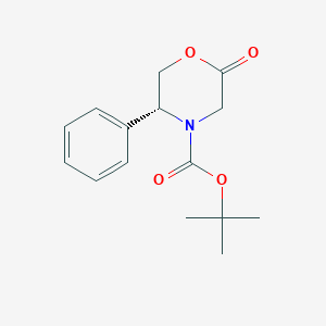 (5R)-N-(tert-butoxycarbonyl)-3,4,5,6-tetrahydro-5-phenyl-4(H)-1,4-oxazin-2-one