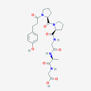 molecular formula C26H35N5O8 B040032 N-3-(4-Hydroxyphenyl)propionyl-prolyl-prolyl-glycyl-alanyl-glycine CAS No. 119798-87-7