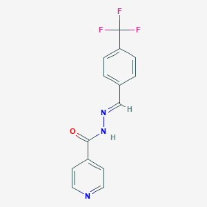 molecular formula C14H10F3N3O B400320 N'-[(E)-[4-(TRIFLUOROMETHYL)PHENYL]METHYLIDENE]PYRIDINE-4-CARBOHYDRAZIDE 