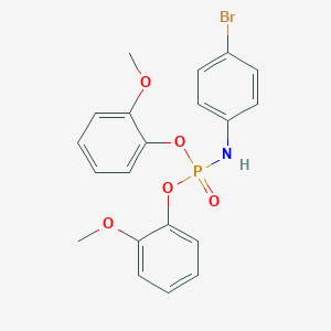 molecular formula C20H19BrNO5P B400325 bis[2-(methyloxy)phenyl] 4-bromophenylamidophosphate 