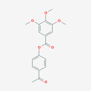 molecular formula C18H18O6 B400371 4-Acetylphenyl 3,4,5-trimethoxybenzoate 