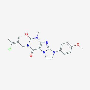 2-[(Z)-3-chlorobut-2-enyl]-6-(4-methoxyphenyl)-4-methyl-7,8-dihydropurino[7,8-a]imidazole-1,3-dione