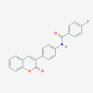 4-fluoro-N-[4-(2-oxo-2H-chromen-3-yl)phenyl]benzamide