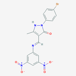 4-({3,5-bisnitroanilino}methylene)-2-(4-bromophenyl)-5-methyl-2,4-dihydro-3H-pyrazol-3-one