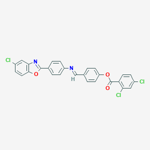 4-({[4-(5-Chloro-1,3-benzoxazol-2-yl)phenyl]imino}methyl)phenyl 2,4-dichlorobenzoate