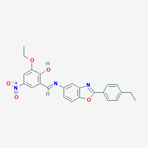 2-Ethoxy-6-({[2-(4-ethylphenyl)-1,3-benzoxazol-5-yl]imino}methyl)-4-nitrophenol