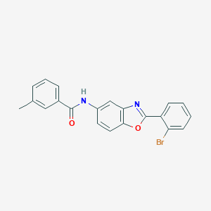 molecular formula C21H15BrN2O2 B400398 N-[2-(2-bromophenyl)-1,3-benzoxazol-5-yl]-3-methylbenzamide 