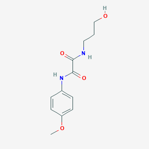 molecular formula C12H16N2O4 B400436 N~1~-(3-hydroxypropyl)-N~2~-(4-methoxyphenyl)ethanediamide 