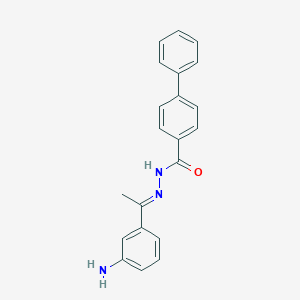 N'-[1-(3-aminophenyl)ethylidene]-4-biphenylcarbohydrazide