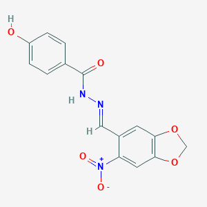 4-hydroxy-N'-({6-nitro-1,3-benzodioxol-5-yl}methylene)benzohydrazide