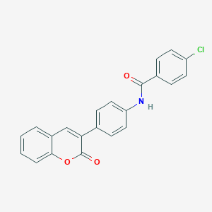 4-chloro-N-[4-(2-oxo-2H-chromen-3-yl)phenyl]benzamide