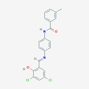 N-{4-[(3,5-dichloro-2-hydroxybenzylidene)amino]phenyl}-3-methylbenzamide