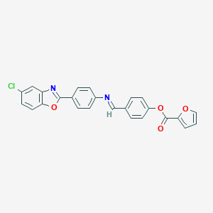 4-({[4-(5-Chloro-1,3-benzoxazol-2-yl)phenyl]imino}methyl)phenyl 2-furoate
