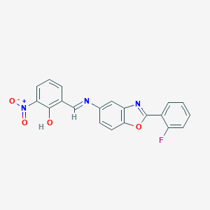 2-({[2-(2-Fluorophenyl)-1,3-benzoxazol-5-yl]imino}methyl)-6-nitrophenol