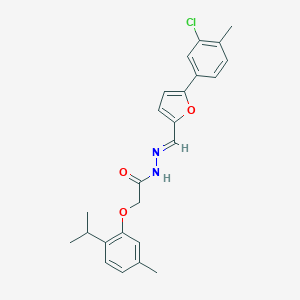 N'-{[5-(3-chloro-4-methylphenyl)-2-furyl]methylene}-2-(2-isopropyl-5-methylphenoxy)acetohydrazide