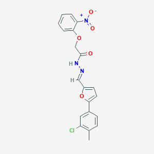 N'-{[5-(3-chloro-4-methylphenyl)-2-furyl]methylene}-2-{2-nitrophenoxy}acetohydrazide
