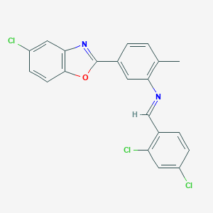 5-(5-chloro-1,3-benzoxazol-2-yl)-N-(2,4-dichlorobenzylidene)-2-methylaniline