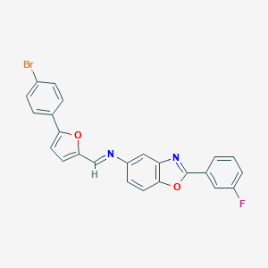 N-{[5-(4-bromophenyl)-2-furyl]methylene}-N-[2-(3-fluorophenyl)-1,3-benzoxazol-5-yl]amine