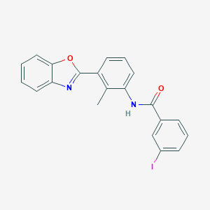 molecular formula C21H15IN2O2 B400499 N-[3-(1,3-benzoxazol-2-yl)-2-methylphenyl]-3-iodobenzamide 