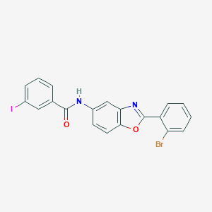 molecular formula C20H12BrIN2O2 B400502 N-[2-(2-bromophenyl)-1,3-benzoxazol-5-yl]-3-iodobenzamide 