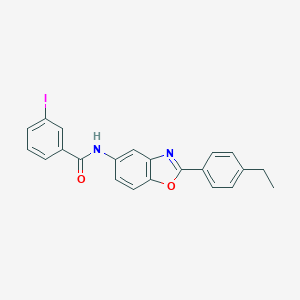 molecular formula C22H17IN2O2 B400505 N-[2-(4-ethylphenyl)-1,3-benzoxazol-5-yl]-3-iodobenzamide 