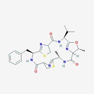 molecular formula C27H34N6O4S2 B040051 Bistratamide A CAS No. 120853-13-6