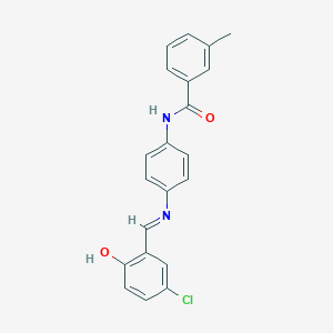 N-{4-[(5-chloro-2-hydroxybenzylidene)amino]phenyl}-3-methylbenzamide