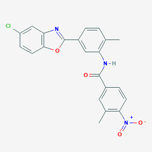 N-(5-(5-Chlorobenzo[d]oxazol-2-yl)-2-methylphenyl)-3-methyl-4-nitrobenzamide