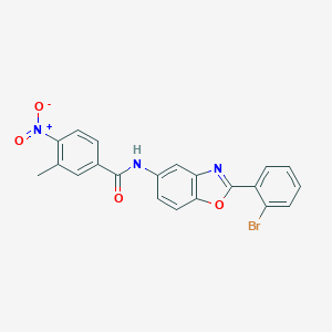 N-[2-(2-bromophenyl)-1,3-benzoxazol-5-yl]-3-methyl-4-nitrobenzamide