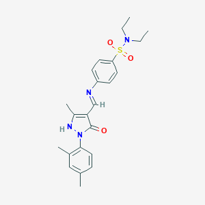 4-({[1-(2,4-dimethylphenyl)-3-methyl-5-oxo-1,5-dihydro-4H-pyrazol-4-ylidene]methyl}amino)-N,N-diethylbenzenesulfonamide