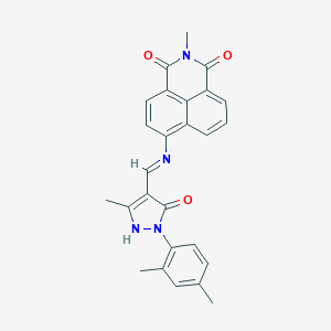 6-({[1-(2,4-dimethylphenyl)-3-methyl-5-oxo-1,5-dihydro-4H-pyrazol-4-ylidene]methyl}amino)-2-methyl-1H-benzo[de]isoquinoline-1,3(2H)-dione