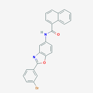 molecular formula C24H15BrN2O2 B400530 N-[2-(3-bromophenyl)-1,3-benzoxazol-5-yl]-1-naphthamide 