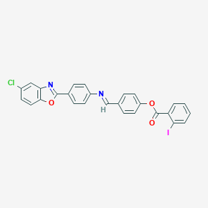 4-({[4-(5-Chloro-1,3-benzoxazol-2-yl)phenyl]imino}methyl)phenyl 2-iodobenzoate