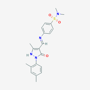 4-({[1-(2,4-dimethylphenyl)-3-methyl-5-oxo-1,5-dihydro-4H-pyrazol-4-ylidene]methyl}amino)-N,N-dimethylbenzenesulfonamide